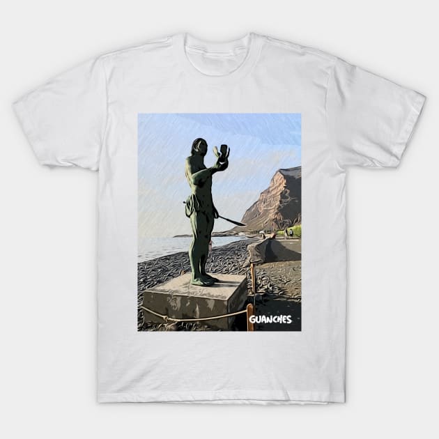 Los Guanches canarios La Gomera statue T-Shirt by lagomeratravel